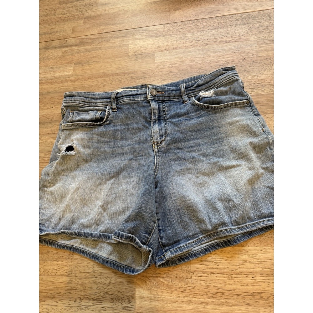 Pilcro Shorts Denim Jean Distressed 36 XL 16 Women Mid Rise Boyfriend